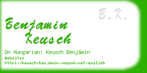 benjamin keusch business card